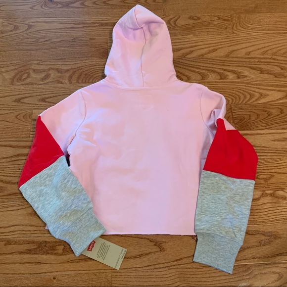 Levi's Girls Color Block Crop Hoodie - Picture 4 of 8